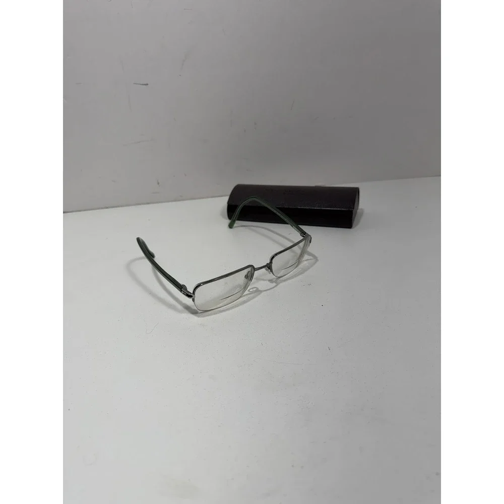 Gucci GG 1134 vintage Eyeglasses‎ Green Gunmetal Metal Frames Made in Italy